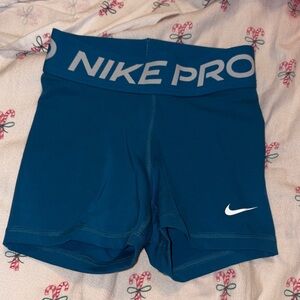 Nike Pro Teal Blue Compression Shorts